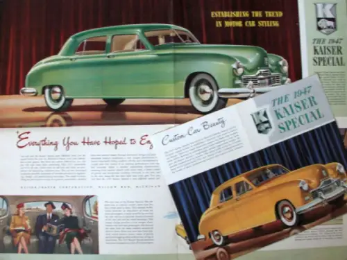 Kaiser Special Modellprogramm 1947 Automobilprospekt (10799)