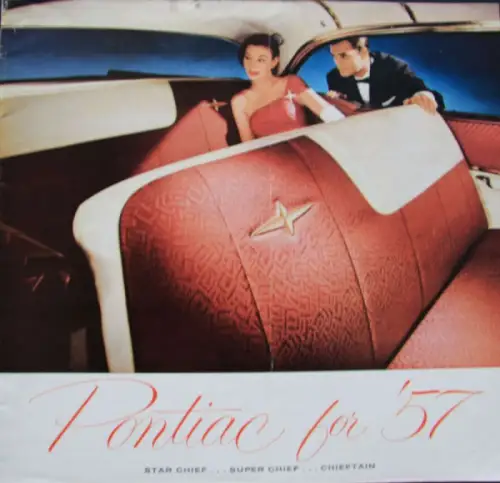 Pontiac Star Chief Chieftain Modellprogramm 1957 Automobilprospekt (10804)