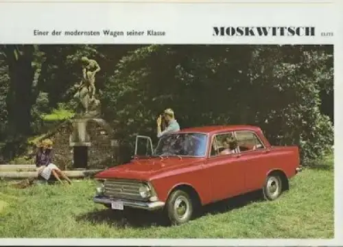 Moskwitsch Elite Modellprogramm 1968 Automobilprospekt (10808)