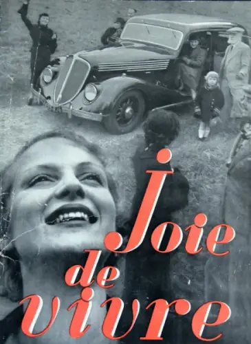 Renault Modellprogramm 1936 "Joie de Vivre" Automobilprospekt (10810)