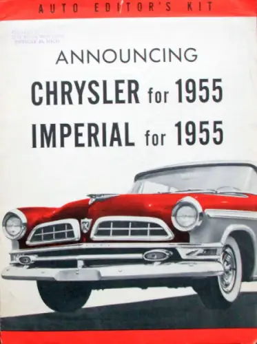 Chrysler Imperial 1955 Pressemappe mit Fotos (10813)