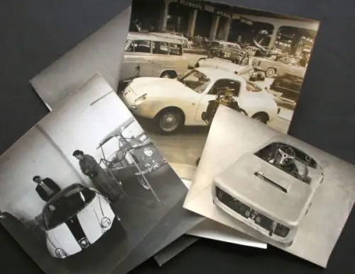 Abarth 500 Prototyp und 750 Vigniale 1959 vier Werksfotos (10827)