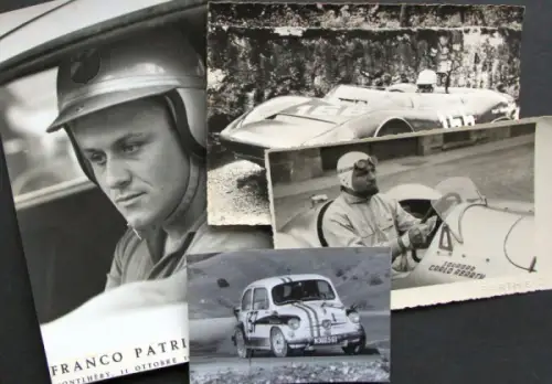 Abarth Rennfahrer Konvolut 1960 fünf Werksfotos (10828)