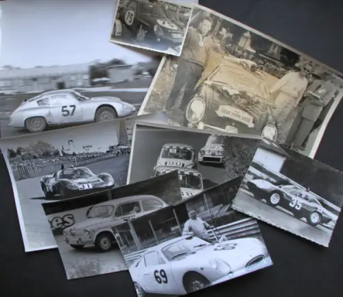 Abarth Rennwagen Konvolut 1960 neun Werksfotos (10829)