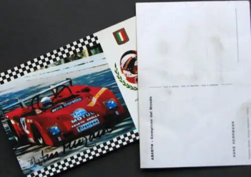 Hans Hermann Rennfahrer 1968 zwei Originalautogramme (10831)