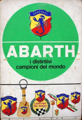 Abarth Werbeartikel-Aufsteller "Campioni del Mondo" 1965 Karton (10833)