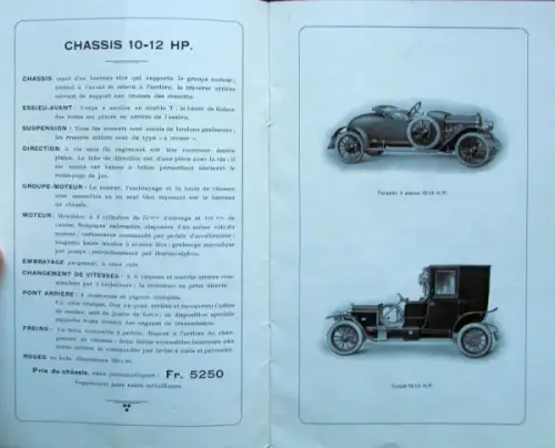 Sava Automobile Modellprogramm 1912 Automobilprospekt (1043)