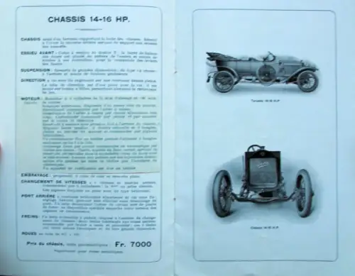 Sava Automobile Modellprogramm 1912 Automobilprospekt (1043)