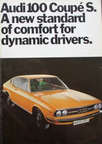 Audi 100 Coupe S Modellprogramm 1974 Automobilprospekt (10851)