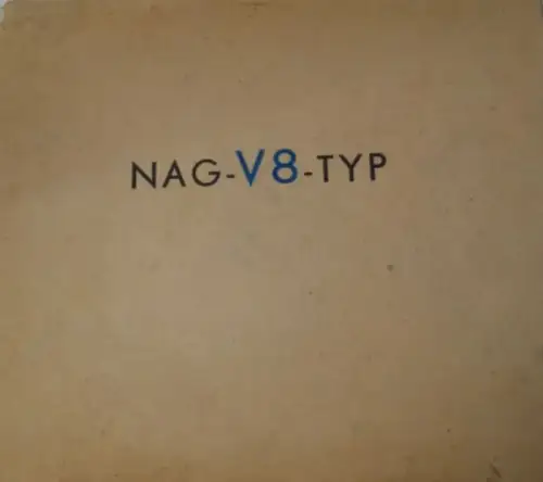 NAG V8 Achtzylinder 18/100 PS Modellprogramm 1931 Automobilprospekt (10853)