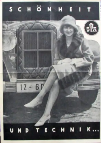 Wilka Kühlerschutz-Hauben 1931 Zubehörprospekt (10856)