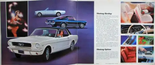 Ford Mustang Modellprogramm 1966 Automobilprospekt (10909)