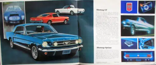 Ford Mustang Modellprogramm 1966 Automobilprospekt (10909)