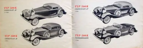 Mercedes-Benz Modellprogramm 1935 Automobilprospekt (10950)
