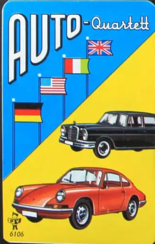 PK Spiele "Auto-Quartett" 1967 Kartenspiel (10960)