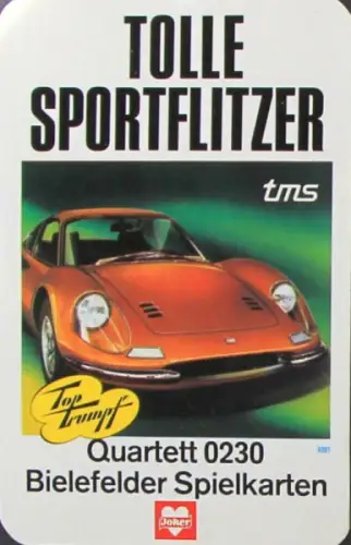 Bielefelder Spielkarten "Tolle Sportflitzer" Kartenspiel 1969 (10964)