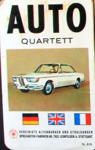 Altenburg Spielkarten "Auto Quartett" 1965 Kartenspiel (10966)