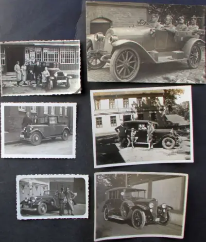 Mercedes-Benz, Presto, Opel, Horch Modelle 1928 Originalfoto Konvolut 7 Motive (10974)