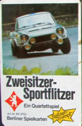 Berliner Spielkarten "Zweisitzer - Sportflitzer" 1971 Kartenspiel (10979)