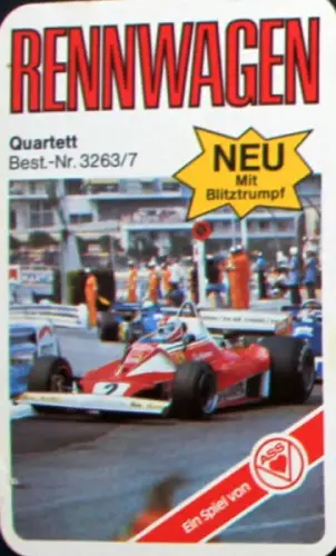 Schmid Spiele "Rennwagen" 1974 Kartenspiel (10981)