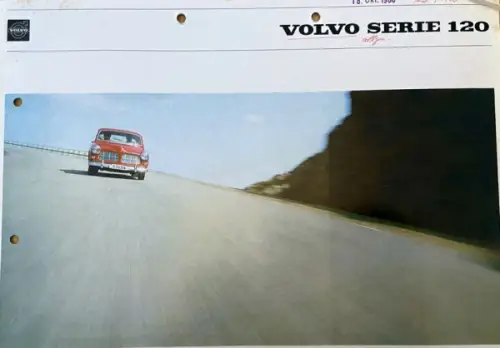Volvo 120 Modellprogramm 1965 Automobilprospekt (10986)