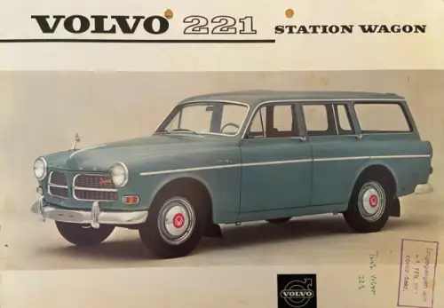 Volvo 221 Station Wagon Modellprogramm 1964 Automobilprospekt (10987)