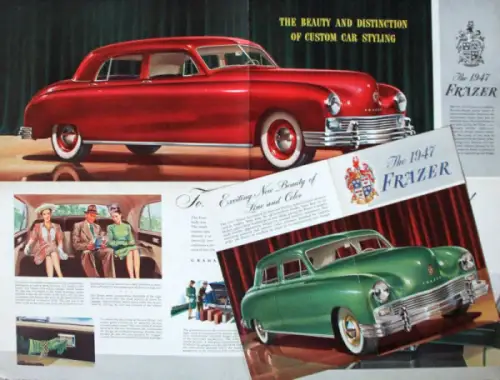 Kaiser Frazer Modellprogramm 1947 Automobilprospekt (10994)