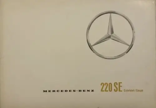 Mercedes-Benz 220 SE Cabriolet - Coupe Modellprogramm 1959 Automobilprospekt (11003)