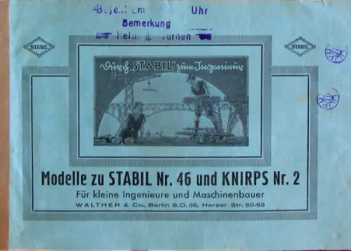 Stabilo Knirps Modellkatalog 1939 (11007)