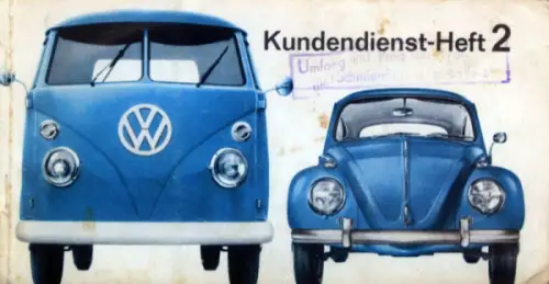Volkswagen Kundendienst-Heft 1966 Automobilprospekt (11016)