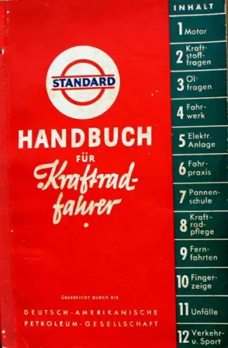 Esso Standard "Handbuch für Kraftrad-Fahrer" Tankstellen-Handbuch 1937 (11039)