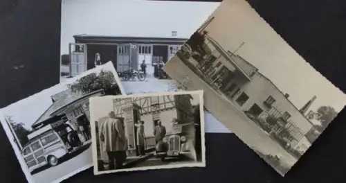 BV Aral Tankstellen vier Originalfotos 1938 (11040)