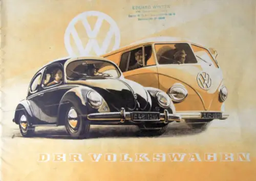 Volkswagen Modellprogramm 1951 Reuter Motive Automobilprospekt (11057)
