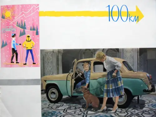 Moskwitsch Modellprogramm 1958 Automobilprospekt (11079)