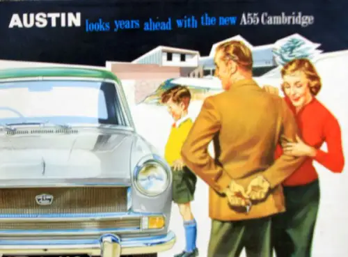 Austin A55 Cambridge Modellprogramm 1959 Automobilprospekt (11081)