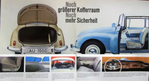 Auto-Union 1000 Modellprogramm 1963 Automobilprospekt (11084)