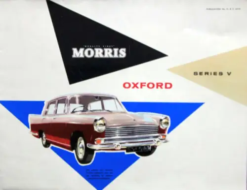 Morris Oxford V Modellprogramm 1959 Automobilprospekt (11085)