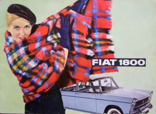 Fiat 1800 Modellprogramm 1959 Automobilprospekt (11086)