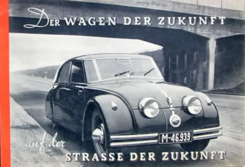 Tatra 77 Modellprogramm 1934 "Der Wagen der Zukunft" Automobilprospekt (11127)