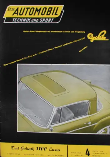 "Das Automobil - Technik und Sport" Automobil-Zeitschrift 1958 (11129)