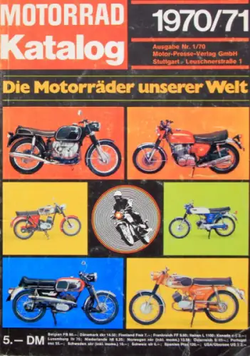 "Motorrad Katalog 70 - Die Motorräder unserer Welt" Jahreskatalog 1970 (11181)