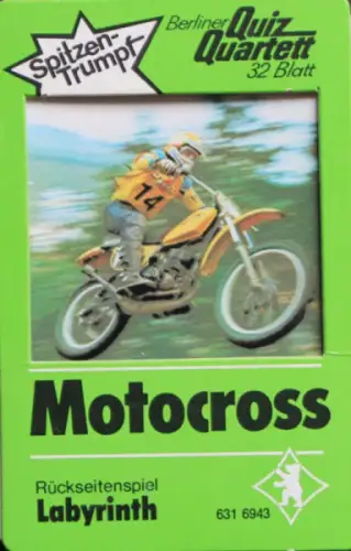 Berliner Spielkarten "Motorcross" 1978 Kartenspiel (11189)