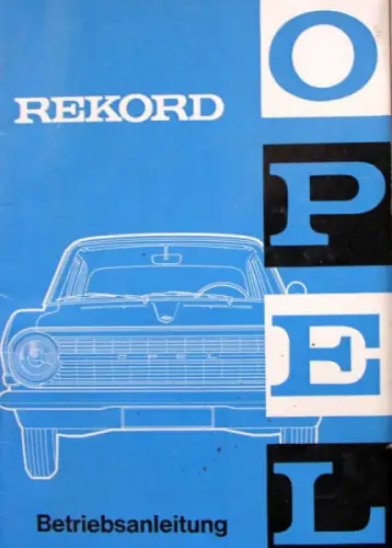 Opel Rekord Coupe Caravan 1964 Betriebsanleitung (11194)