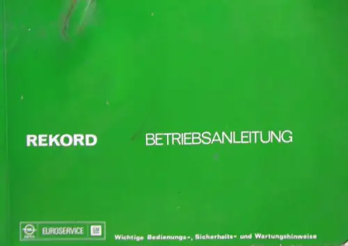Opel Rekord 1976 Betriebsanleitung (11196)