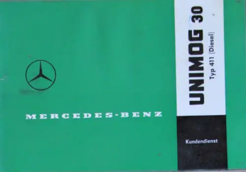 Mercedes-Benz Unimog 411 Kundendienstheft 1961 (11197)
