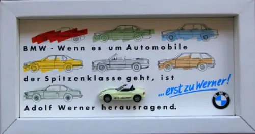 Herpa BMW Z 1 Sondermodell "Erst zu Werner!" Plastikmodell in Originalbox (11206)
