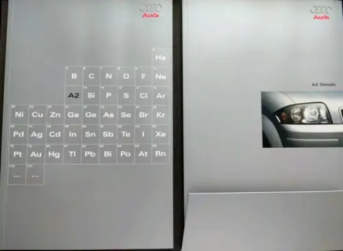 Audi A 2 Modellprogramm 2003 Automobilprospekt-Mappe (11208)
