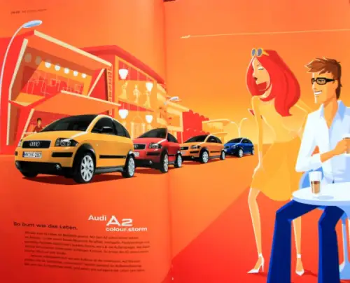 Audi A 2 Modellprogramm 2003 Automobilprospekt-Mappe (11208)