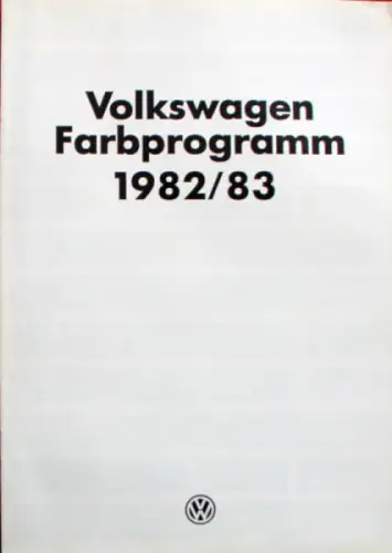 Volkswagen Farbprogramm 1982 Automobilprospekt (11211)