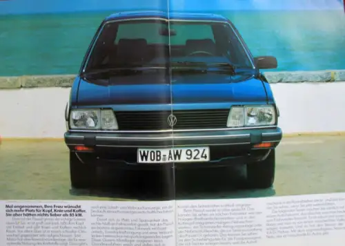 Volkswagen Passat Modellprogramm 1982 Automobilprospekt (11215)